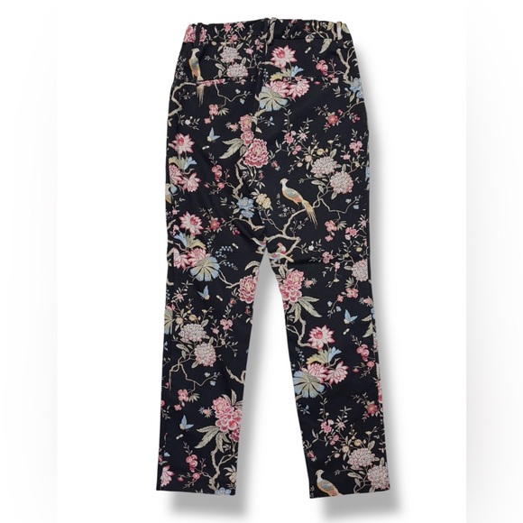 GP & J BAKER x H&M Floral & Bird Pattern Flat Front Ankle Length Trousers - Picture 4 of 8